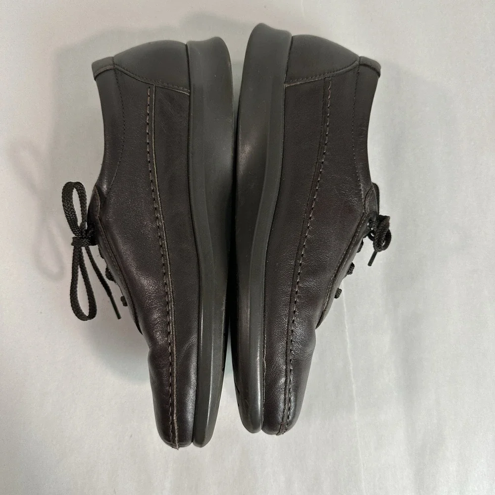 SAS Soft Step Shoes Womens 8.5N Brown Leather Tripad Comfort Lace Up Comfort USA